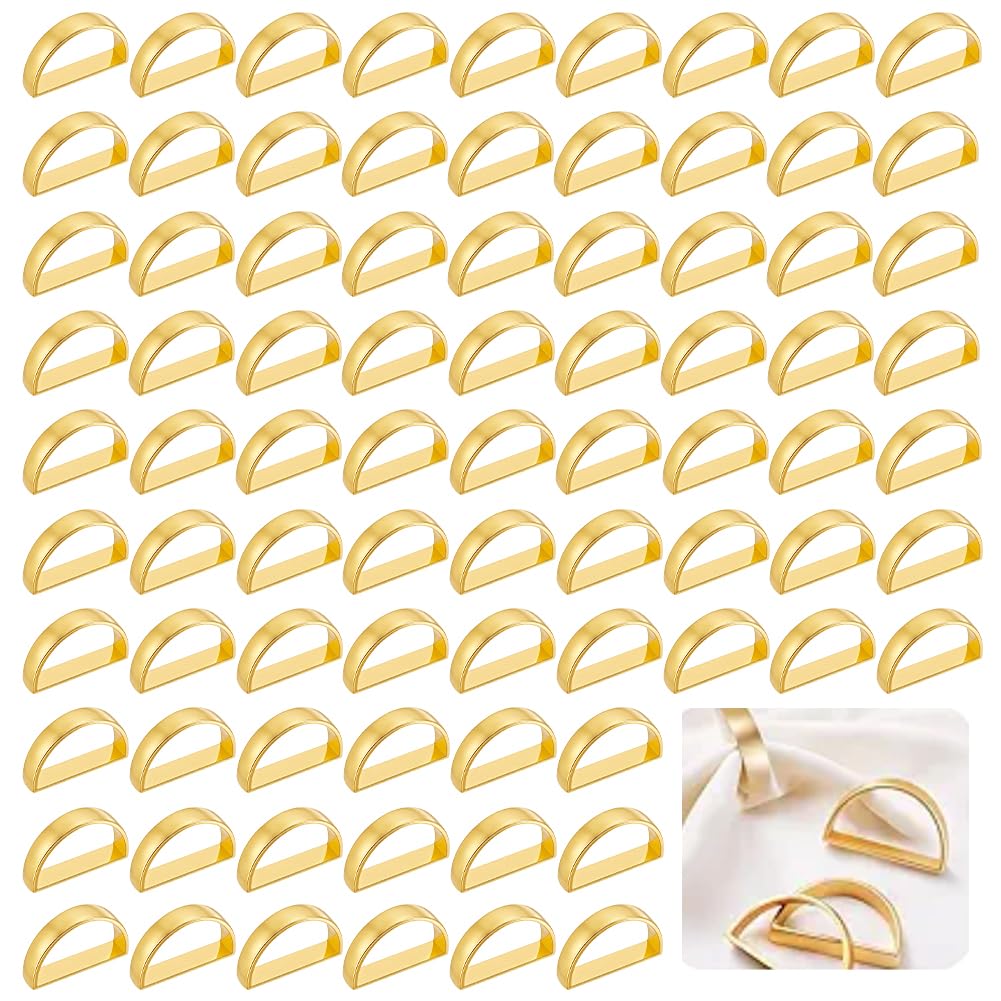 Gold Serviettenringe 100er Set Halbkreisförmige Serviettenhalter Aus Metall Mit Schnallen Für Dinnerpartys Hochzeiten Und Tischdekoration Moderne Serviettenringe Für Küche Und Restaurant