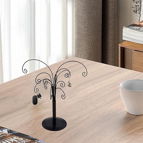 Miniatura 8 de Árbol de exhibición de adornos de 10.6 pulgadas, soporte de exhibición de mesa, soporte para adornos, gancho de alambre de metal para Halloween,