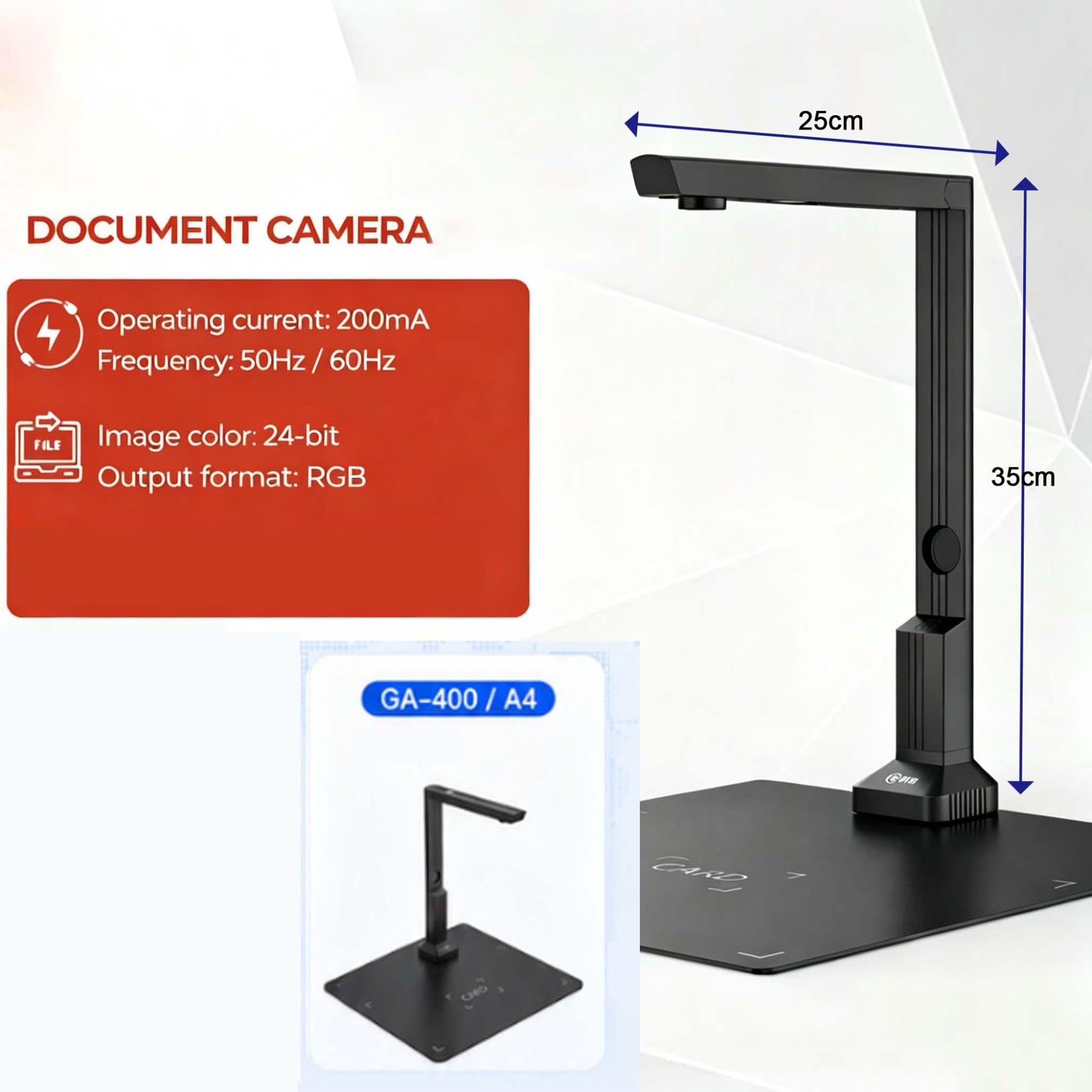 Ultra 16MP Pro portatile Compact Scanner di Documenti, USB 6 LED