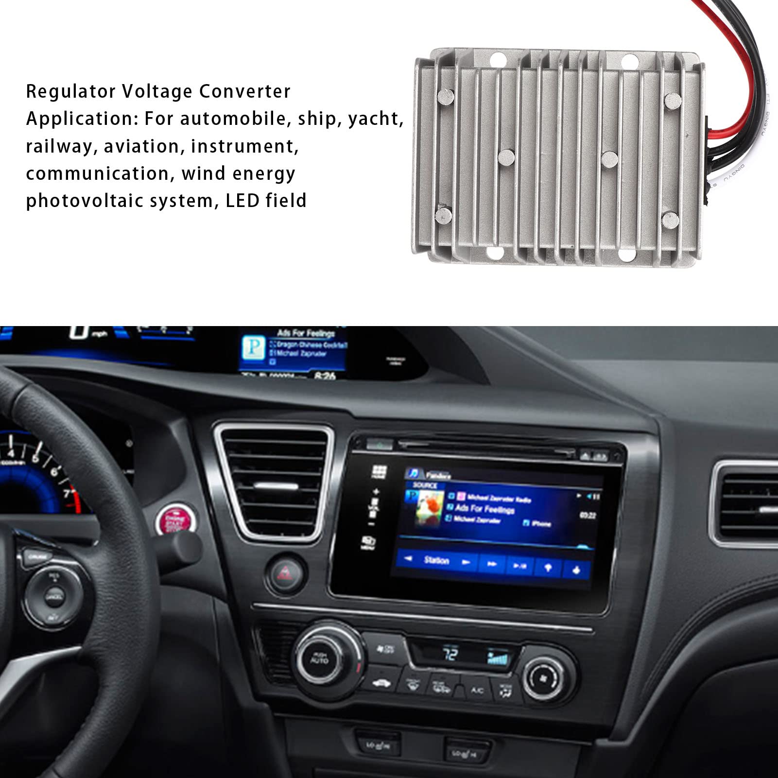 Trasformatore Buck Aramox, Convertitore di Tensione del Regolatore da 24 V a 13,8 V 414 W Trasformatore Buck CC Impermeabile Ad Alta Efficienza di Conversione