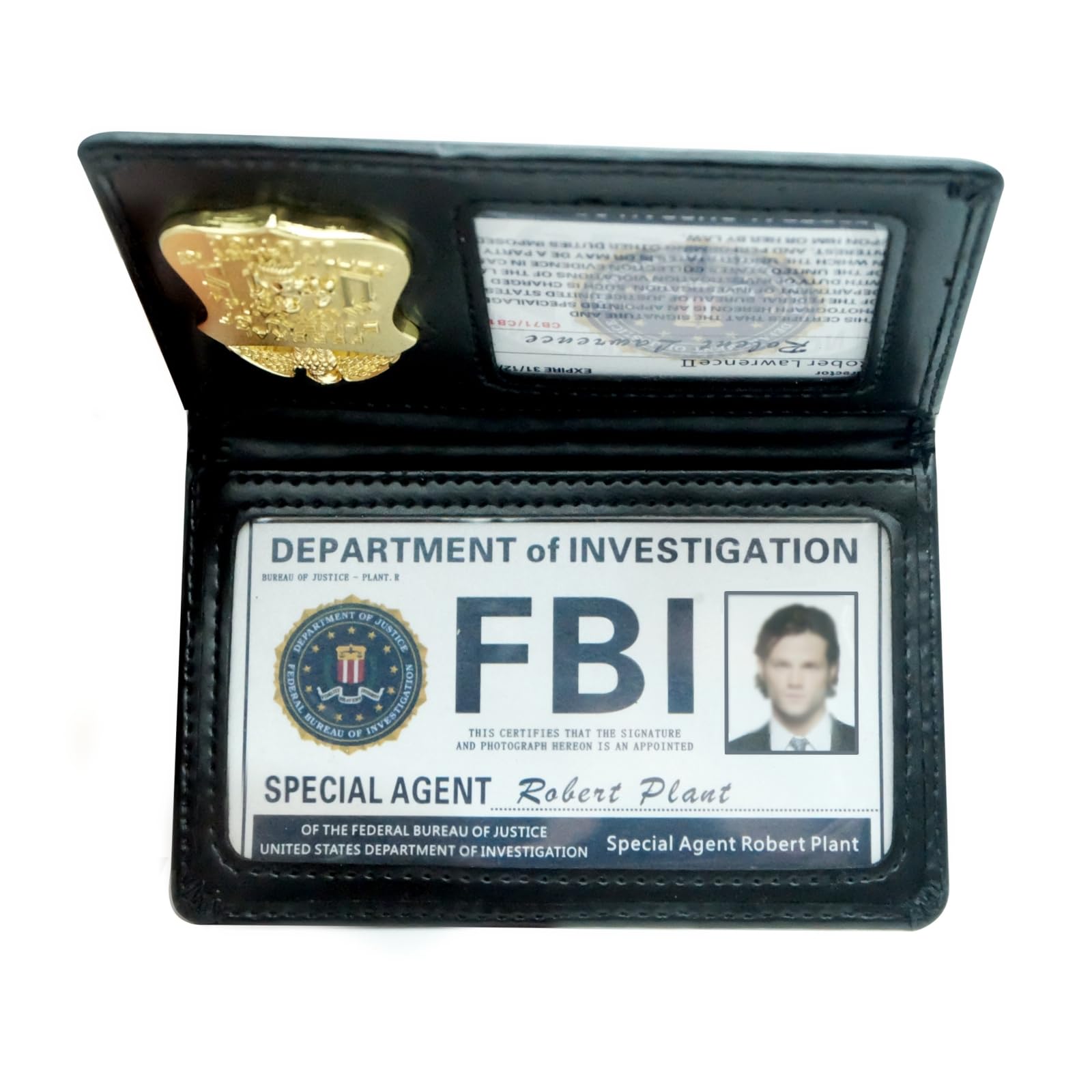 Novità FBI Roleplay Puntelli FBI Porta Carte Portafoglio In Pelle Della Polizia Badge Speciale Undercover Agente ID Holder Halloween Party Accessorio Regalo
