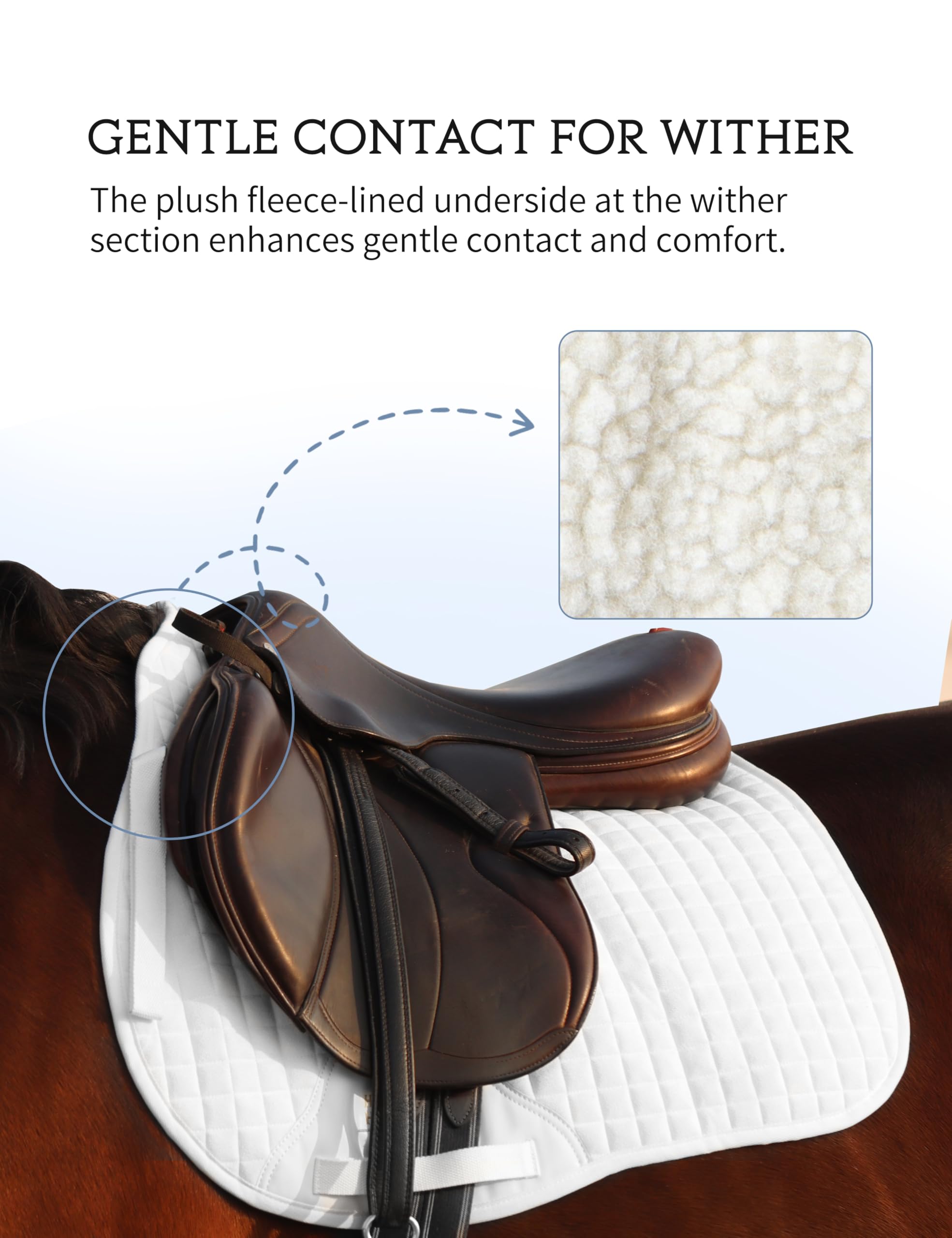 Harrison Howard Sottosella Equestre Pad Equitazione Pad GP - Bianco