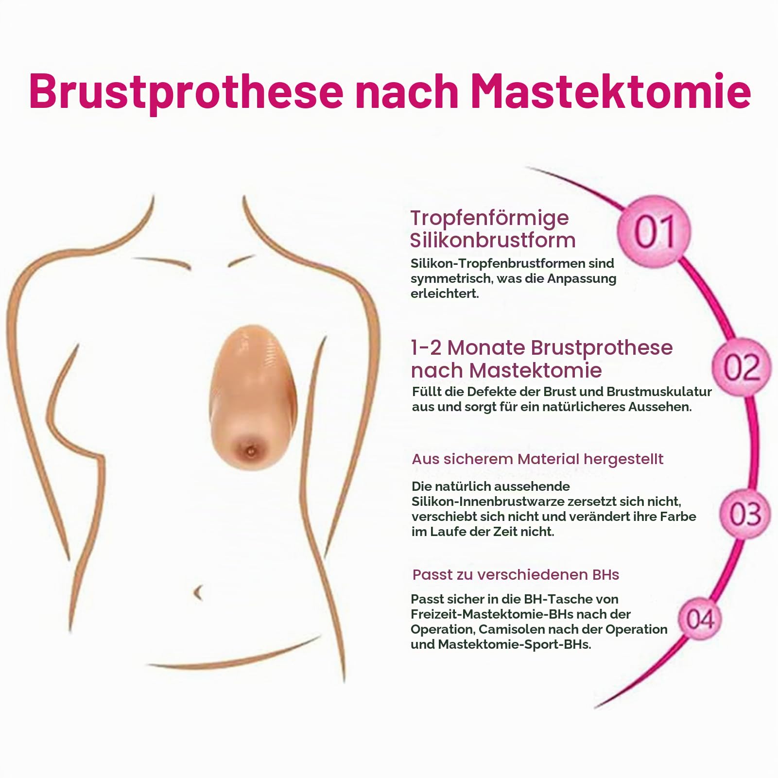 Silikonbrüste/künstliche Brüste, selbstklebend, realistisch, 1 Paar B-EE-Körbchenbrüste für Mastektomie, Prothese, Crossdress, Transvestit, Cosplay,Suntan,EE|Cup (1600g/Pair)
