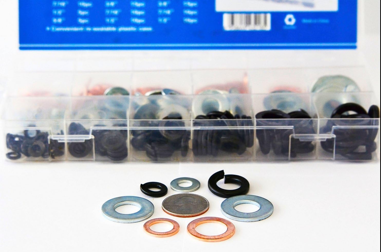 Swordfish 32180-275pc Copper, Flat and Lock Washer Assortment