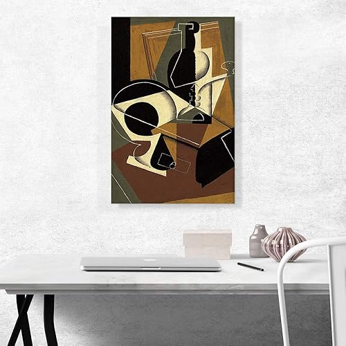 Miniatura 2 de ARTCANVAS Coffee Grinder And Bottle 1917 Canvas Art Print Stretched Framed Painting Picture Poster Giclee Wall Decor by Juan Gris - 26" x 18" (0.75"