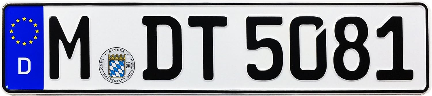 Munich German License Plate