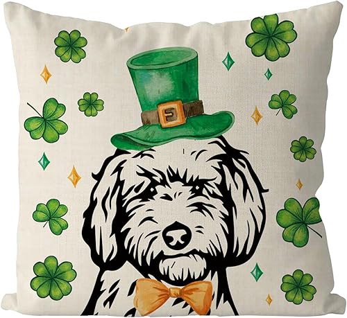 GAGEC Fundas de almohada del DĂa de San Patricio de 18 x 18 pulgadas, funda de almohada dorada con garabatos dorados, para sala de estar, sofá, GAGEC Fundas de almohada del DĂa de San Patricio de 18 x 18 pulgadas, funda de almohada dorada con garabatos dorados, para sala de estar, sofá,