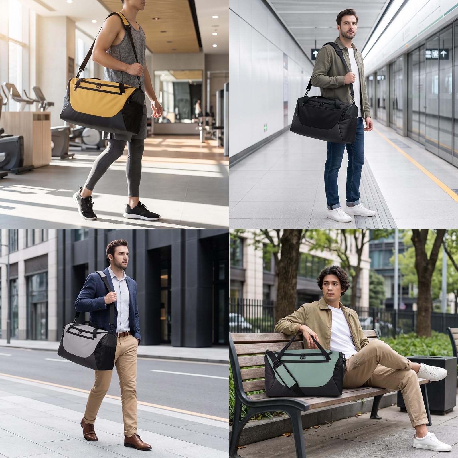 Borsa con Tracolla Multifunzione, Nero, 376 Nero