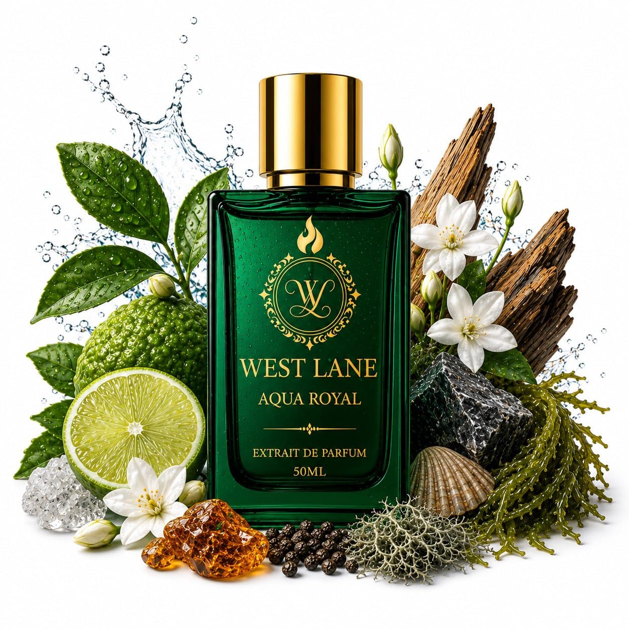 WEST LANE AQUA ROYAL Extrait De Parfum for Men | Long Lasting Fresh Marine Fragrance | Citrus, Aquatic & Woody Notes | Premium Men's Cologne-image-48