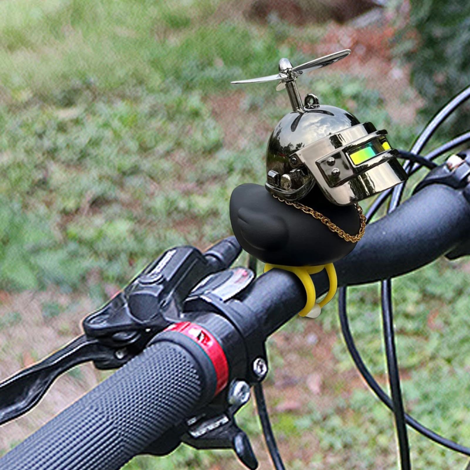 Campanas de pato para bicicleta, decoraciones de tablero de pato, decoraciones de salpicadero, bonitos accesorios de pato amarillo para coche, bocinas de juguete de pato para ciclismo de vehículos