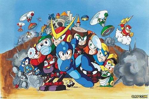 Miniatura 1 de Poster Foundry Mega Man 2 Bosses Videojuegos Videojuegos Clásico Retro Vintage 90s Gaming MegaMan Capcom Legacy Collection Megaman 11 Mega Man X Dr