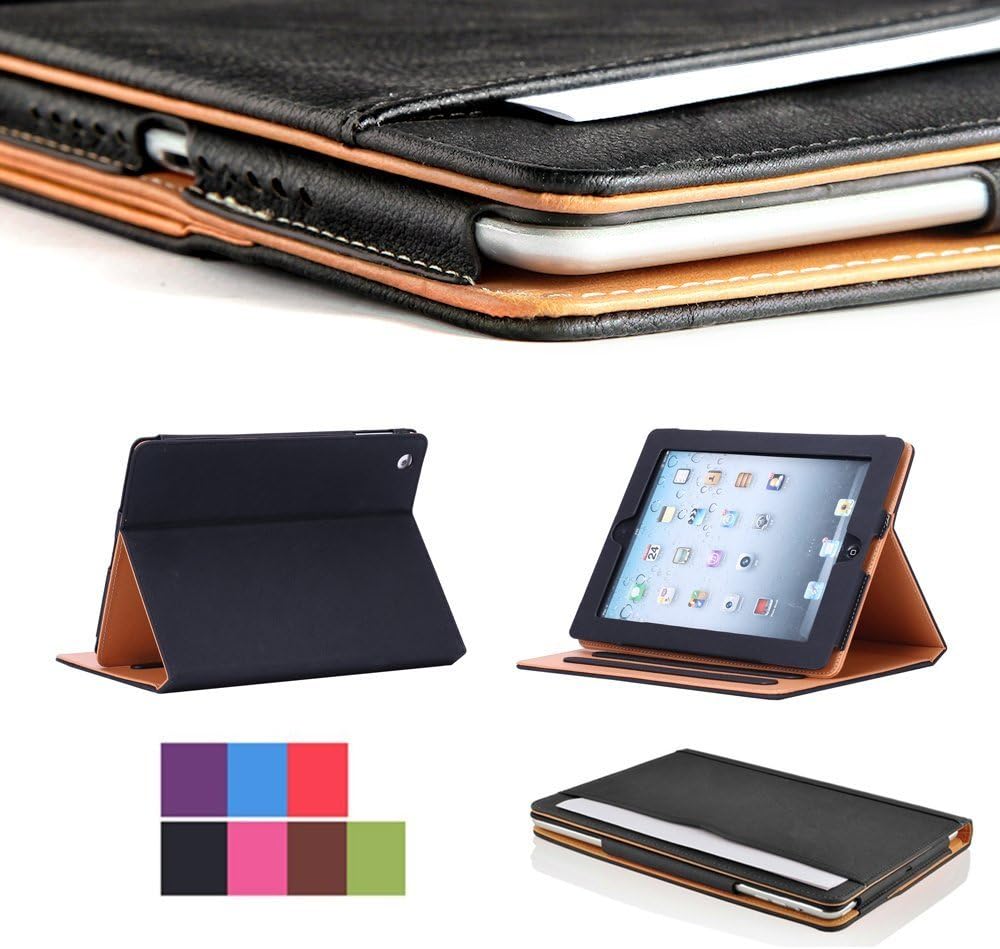 Apple iPad Pro 10.5 Inch 2017 Case - Soft Leather Stand Folio Case Cover for iPad Pro 10.5 Inch, with Multiple Viewing angles, Auto Sleep/Wake, Document Card Pocket (Black)