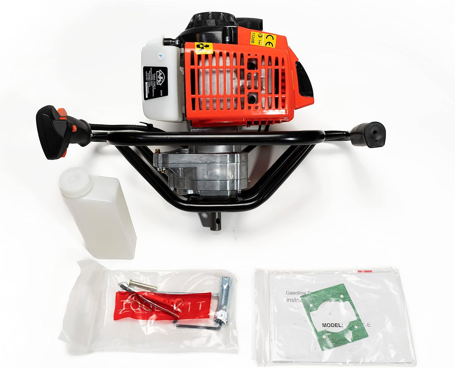 63cc One-Man Post Hole Digger Earth/Ice Auger Powerhead, 3/4" Shaft