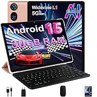 DMOAO Tablet 10 Pollici Android 15 con 30 GB RAM + 2TB ROM Espansione