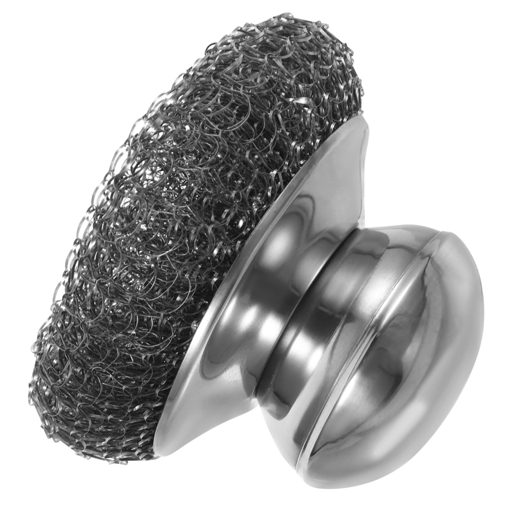 BEBEMOKO Dish Washing Brush Kitchen Scrubber Stainless Steel Pot Brush Silver Dish Scrubber for Sink