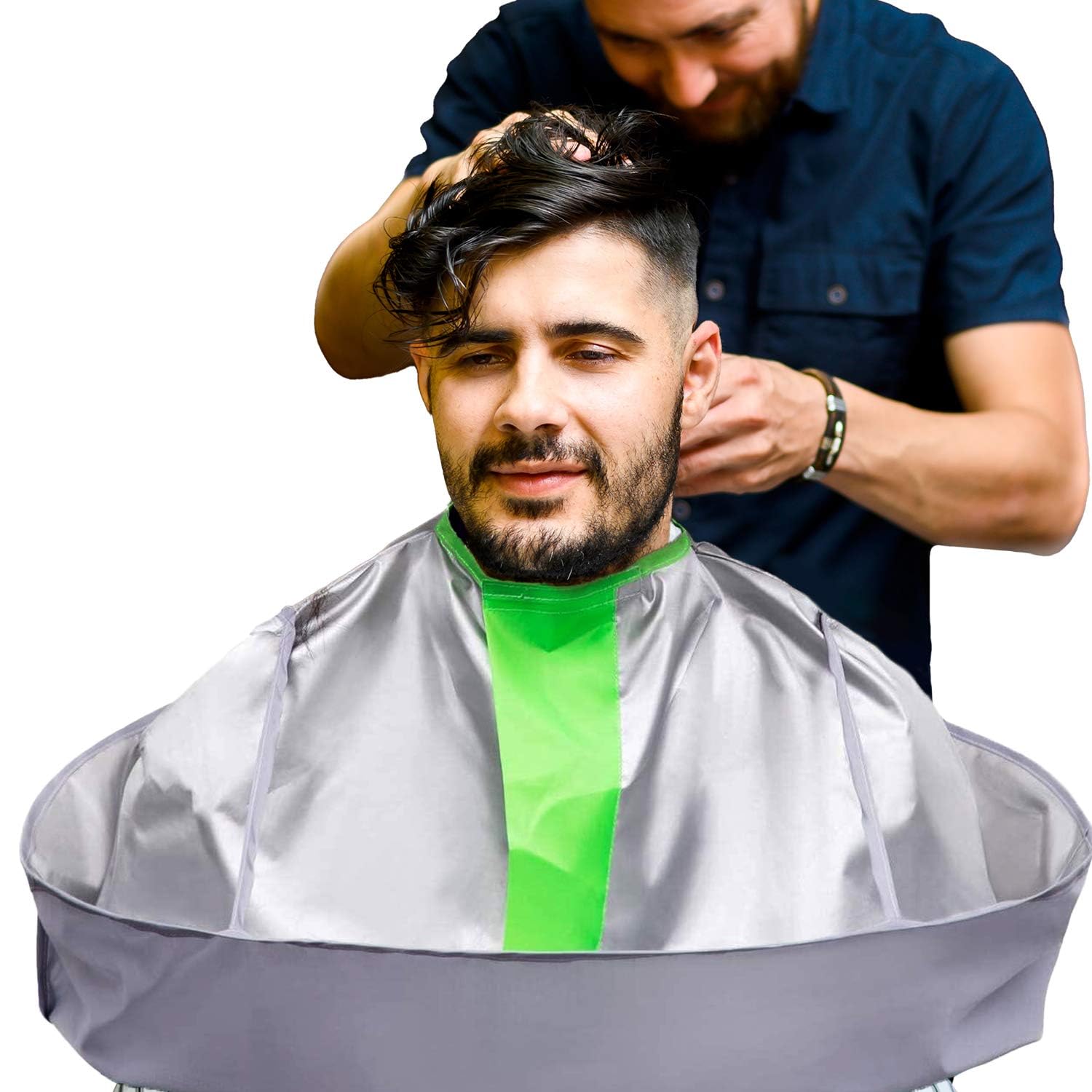 OOK Capa de corte de pelo para adultos, diseño de paraguas para peluquería, mantiene el cabello alejado de la ropa y el suelo