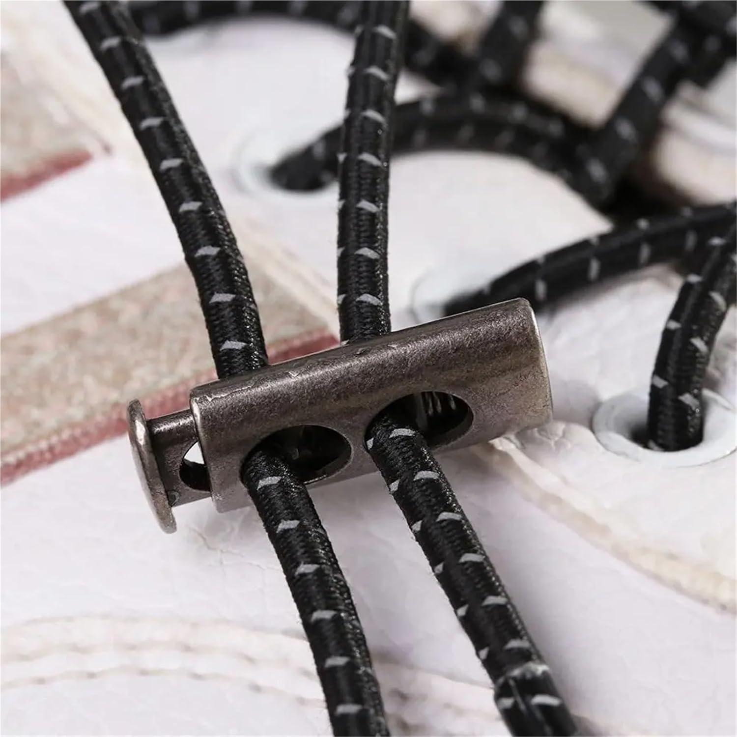 Metal Cord Locks Rope Stopper 40 Pcs Apparel Sewing Accessories DIY Metal Clamp Stopper Cord Double Hole Stoppers Lock Toggle(Color01)