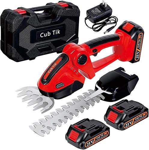 Cortadora de césped inalámbrica y cortasetos de mano para arbustos, cortadora de césped, cortadora de césped eléctrica con batería y cargador