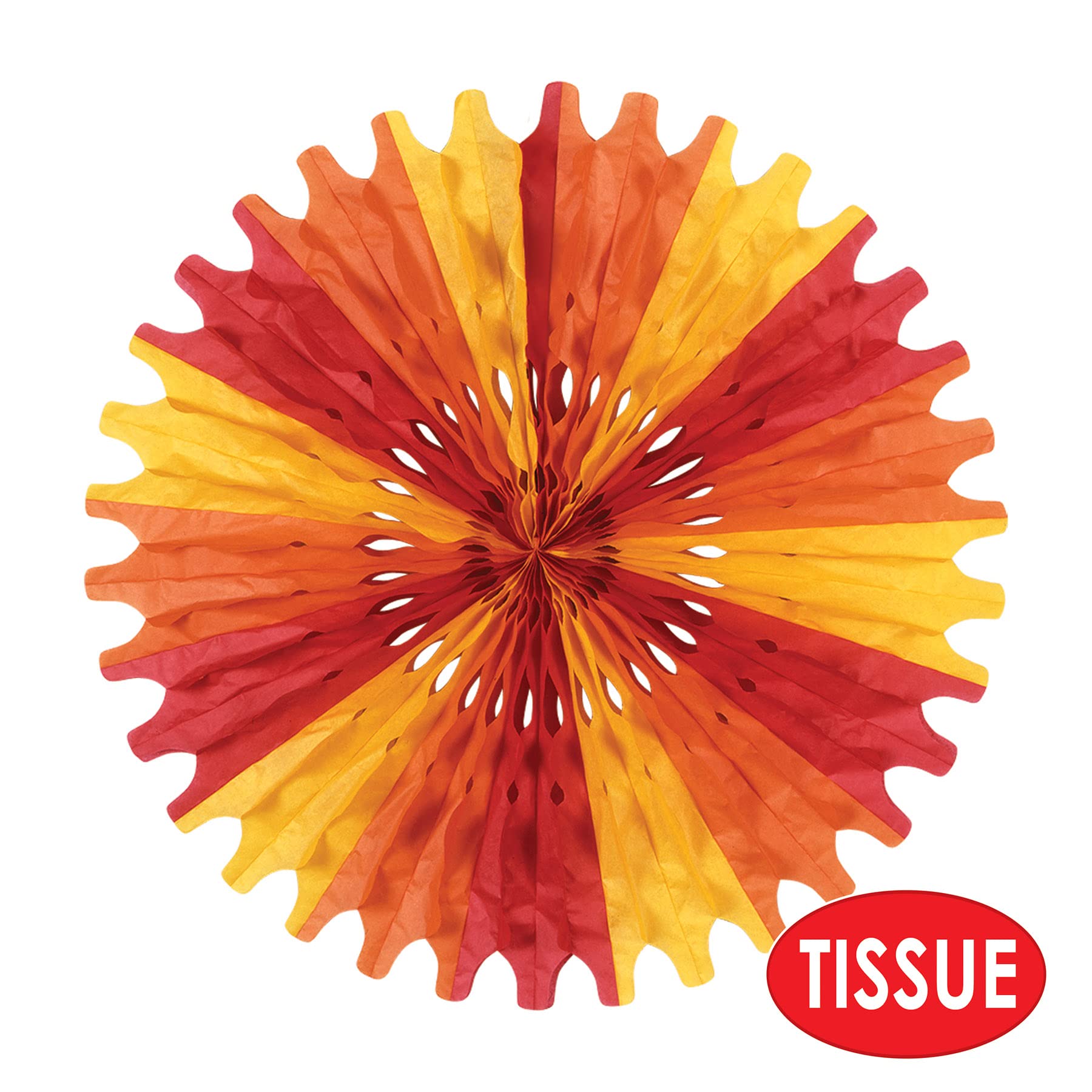 Beistle - Paquete de 12 abanicos decorativos para pañuelos, 25 pulgadas