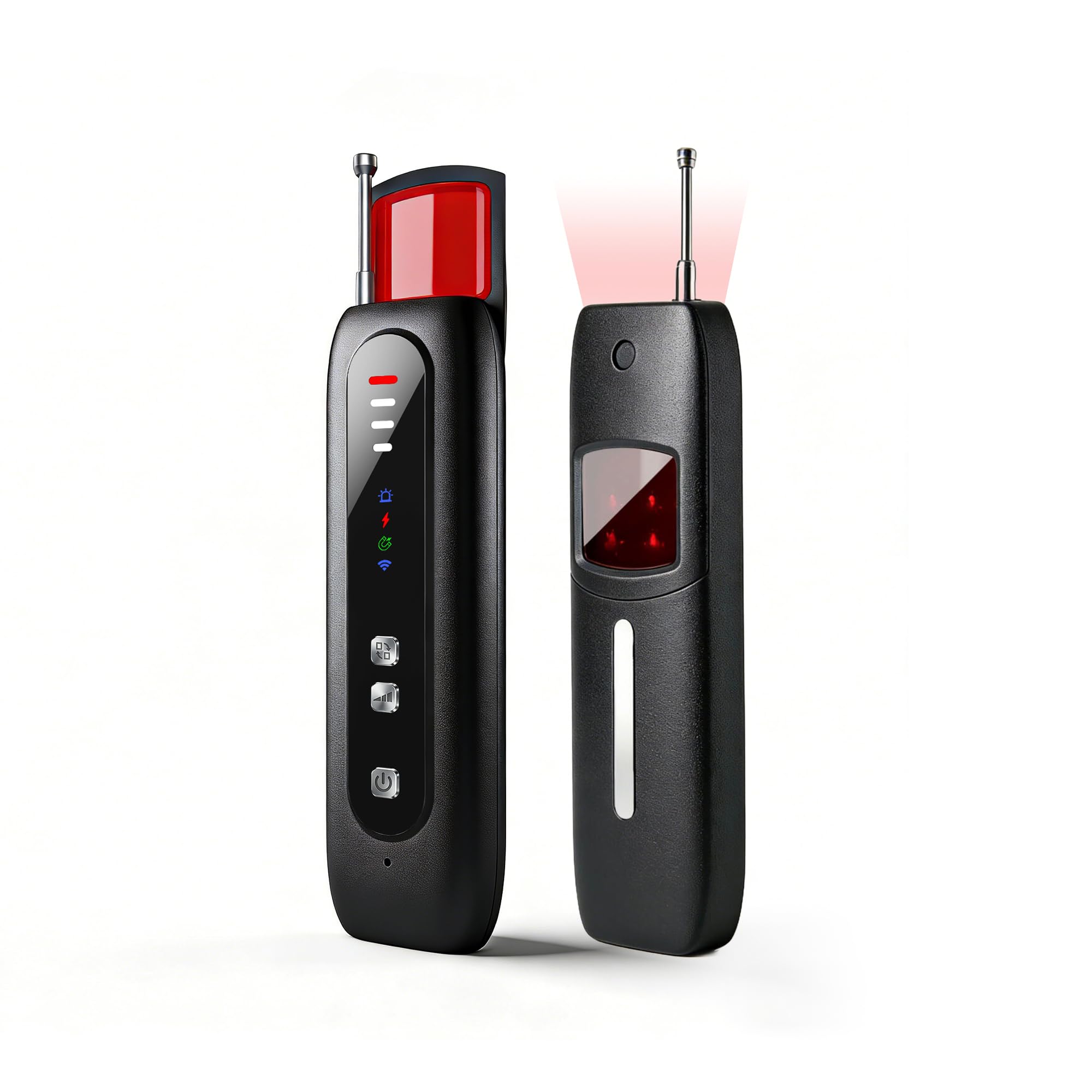 Wanzen Detektor,Versteckte Kamera Detektor mit Dual-Sensor und LED Anzeige,RF Wireless GPS Tracker Finder, Abhörgeräte Detektor,Tragbarer Überwachungsschutz für Airbnb/Hotel/Auto/Büro