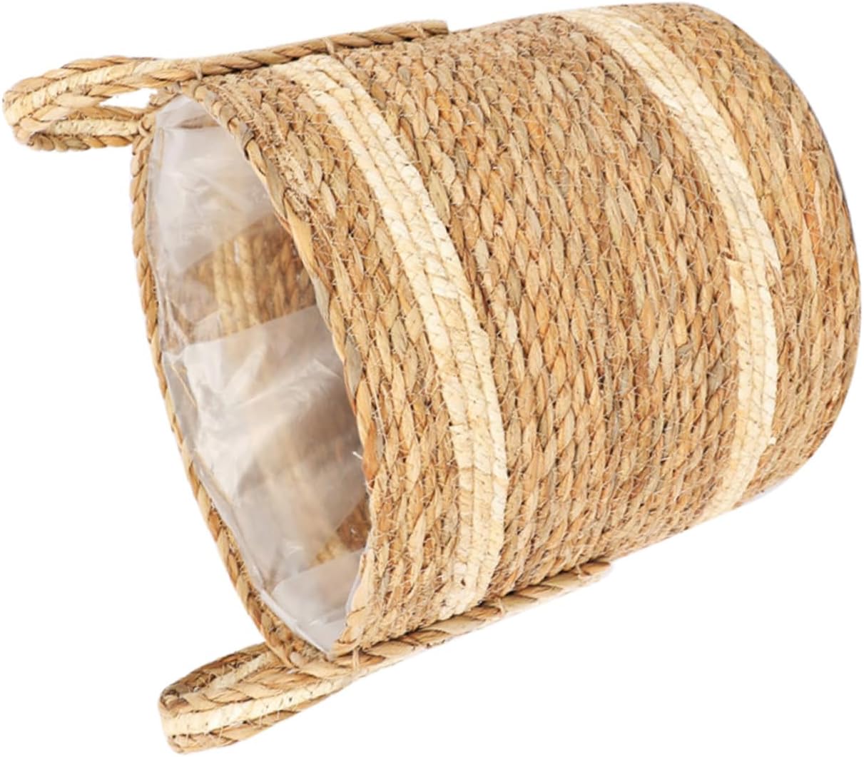 YARNOW Woven Storage Basket Handle Decorative Container for Home Organization Flower Arrangements and Garden Gatherings Design