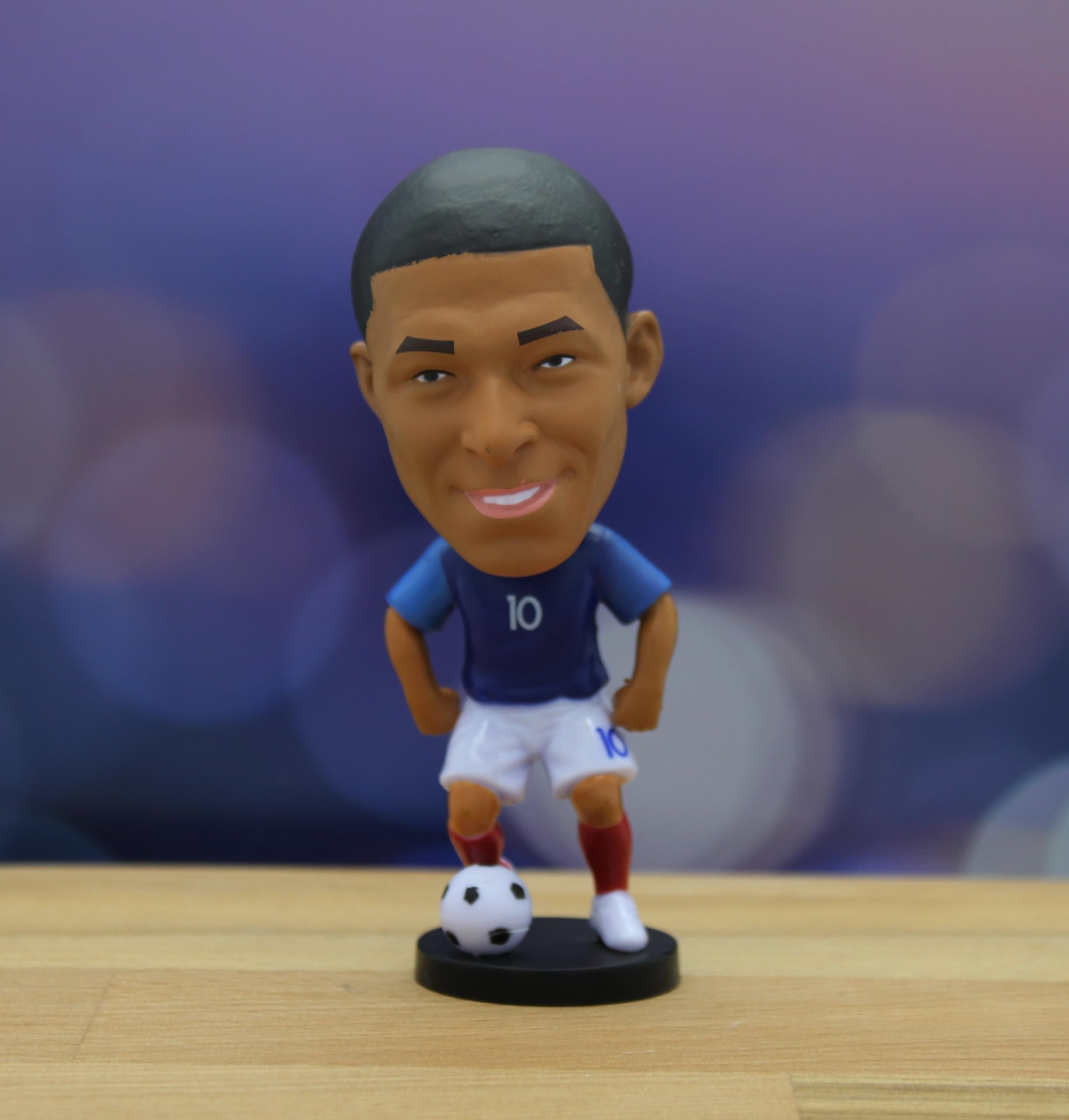 Football Super hero Bobble Head for car dashboard or desk and Football Stars jersey keychain (mbappe Bobblehead)