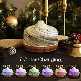 Porseme 500ml Glass Essential Oil Diffuser Aromatherapy Ultrasonic Cool Mist Humidifier 15-21 Running Hours Waterless Auto-Off Air Diffusers for Sleeping,Yoga,Office Working,Spa and Rest (Ink)