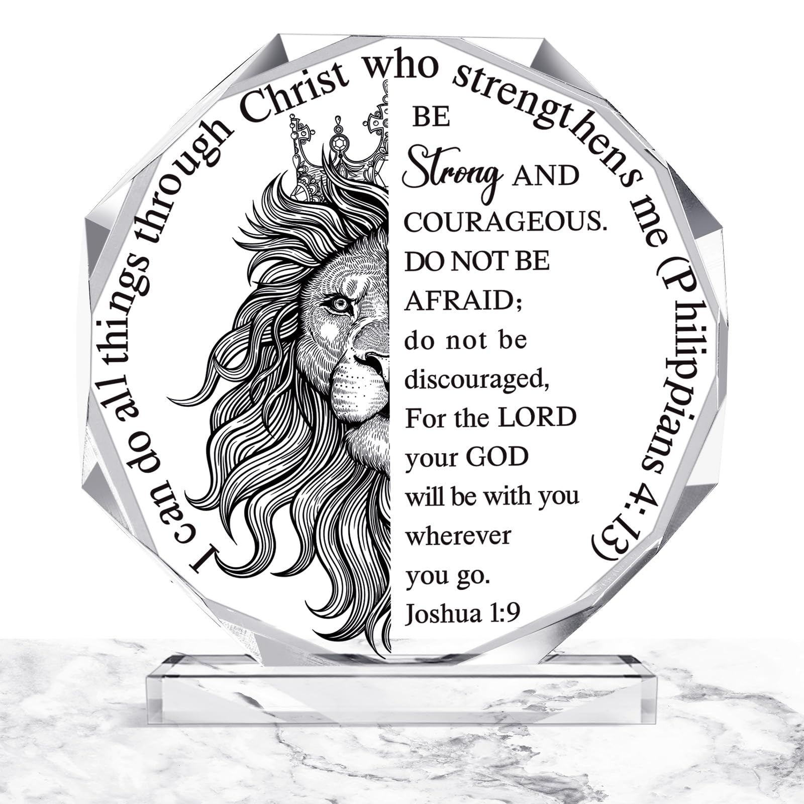 Kigley Christian Gifts for Men Inspirational Spiritual Religious Bible Verses Plaque Thank You Appreciation Gifts Signs Catholic Bible Verses for Fathers Day Office Desk Home Decor(Men)