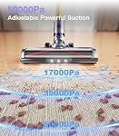 MBYULO Cordless Vacuum Cleaner, 500W 50Kpa Stick Vacuum Cleaner with 60Min Detachable Battery, Anti-Tangled 8 in 1 Lightweight Vacuum Cleaners for Home with 2 HEPA for Hardwood Floor/Carpets/Pet Hair