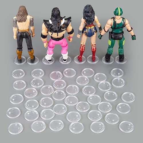 Miniatura 1 de SIXPOINTS Soporte para figura de acción de 6 pulgadas, base de plástico negro, soporte de soporte de modelo compatible con figuras de juguete 112