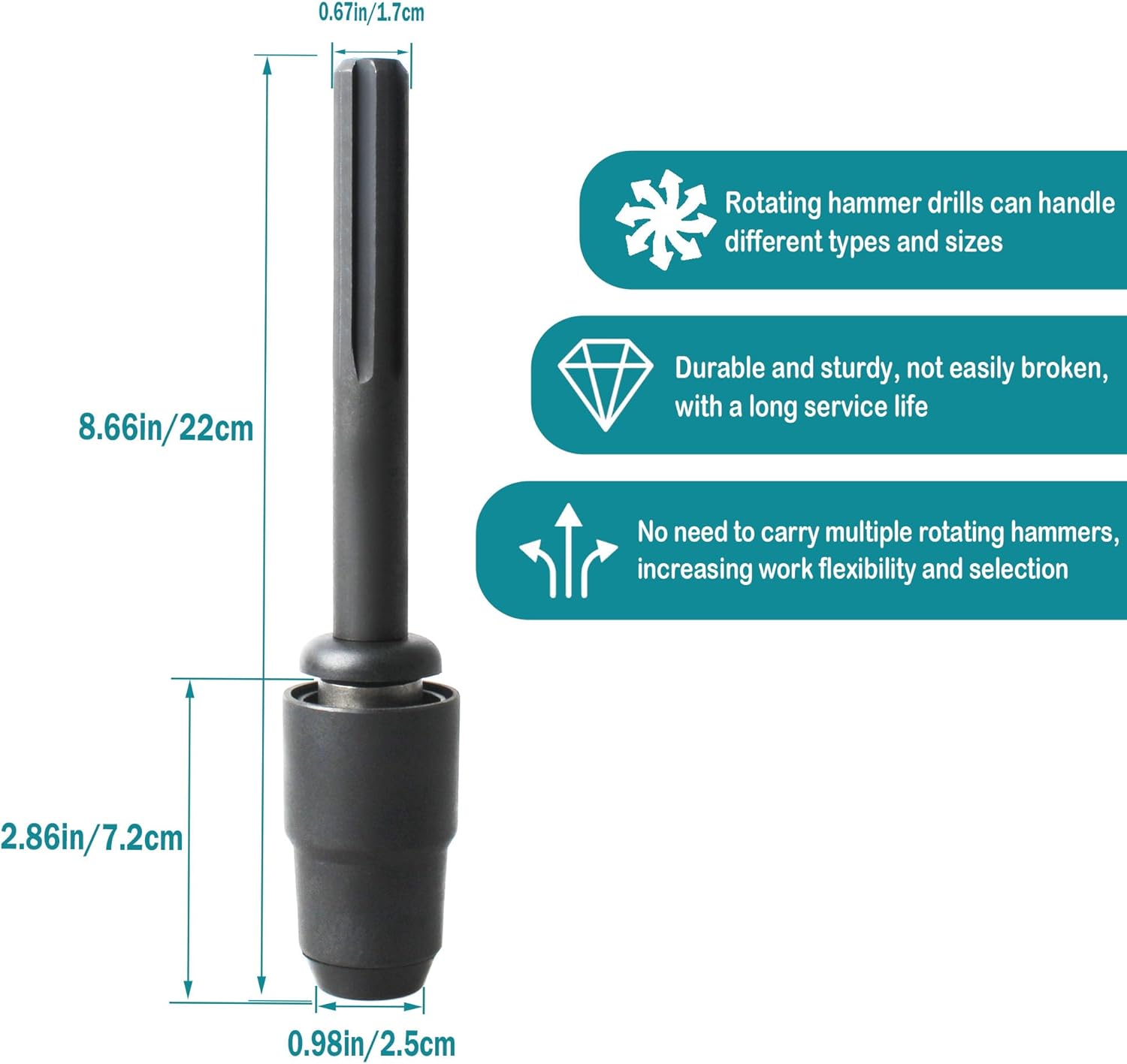 HA1030 Sds Max Extension For Sds Plus To Sds Max Adapter and Sds Max To Sds Plus Adapter