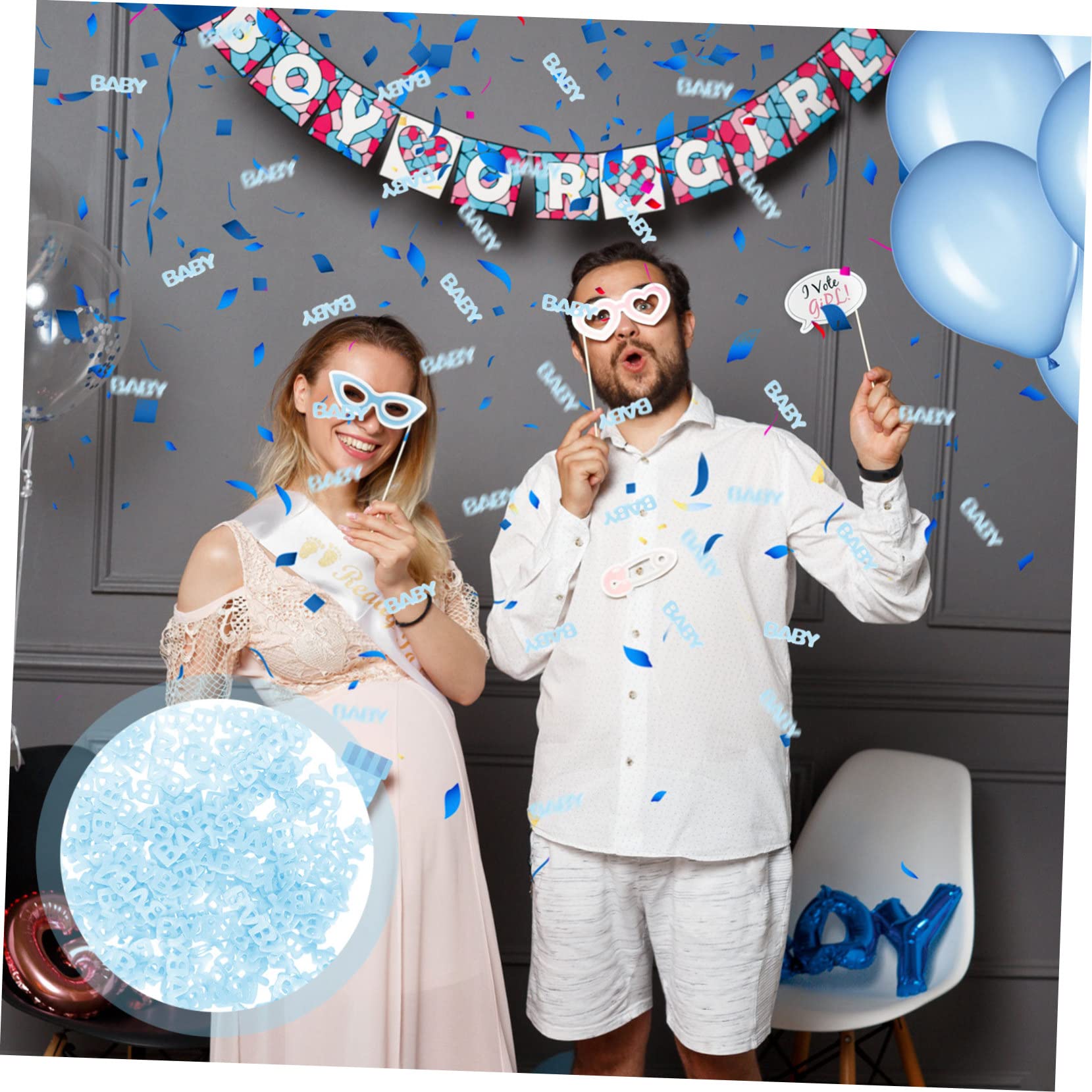 100 Coriandoli Per Feste - Decorazioni Tavola Baby Shower, Compleanni, Matrimoni