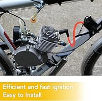 Vista 2 de HIAORS Kit de Bobina de Encendido CDI, Bobina Magnética y Bujía para Bicicleta Motorizada de 80cc, 50cc, 49cc, Motor de 2 Tiempos PK80 BT80 YD100