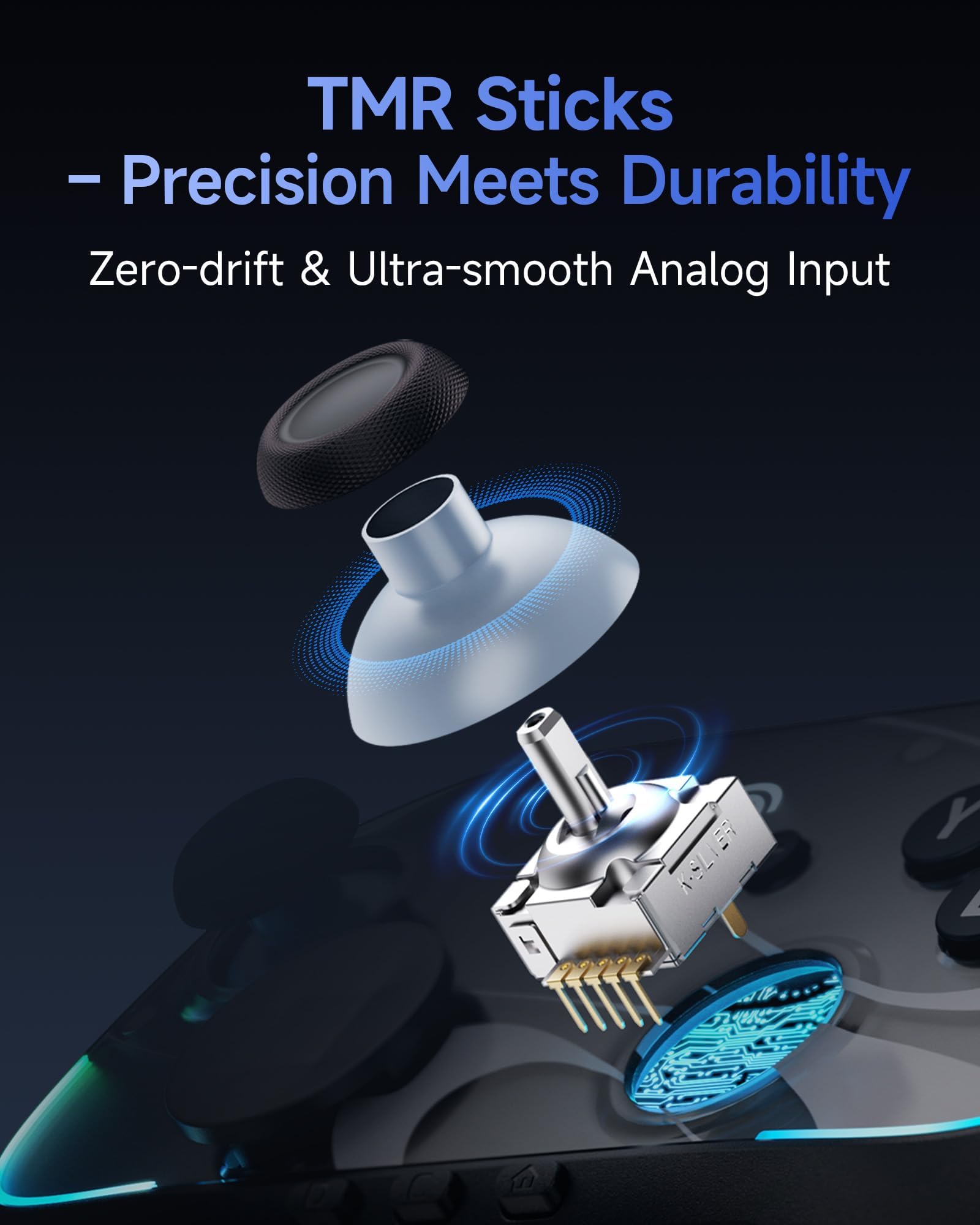 EasySMX S10 Switch 2 Controller mit Wake-up, TMR Joystick, 6-Axis Motion, NFC, 1200mAh, austauschbar D-Pad & Magnetische Frontplatten Schwarz