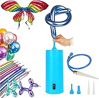 Vista 1 de Bomba de aire eléctrica portátil para torcer y globos de aluminio, inflador eléctrico para todos los globos, con tubo de extensión
