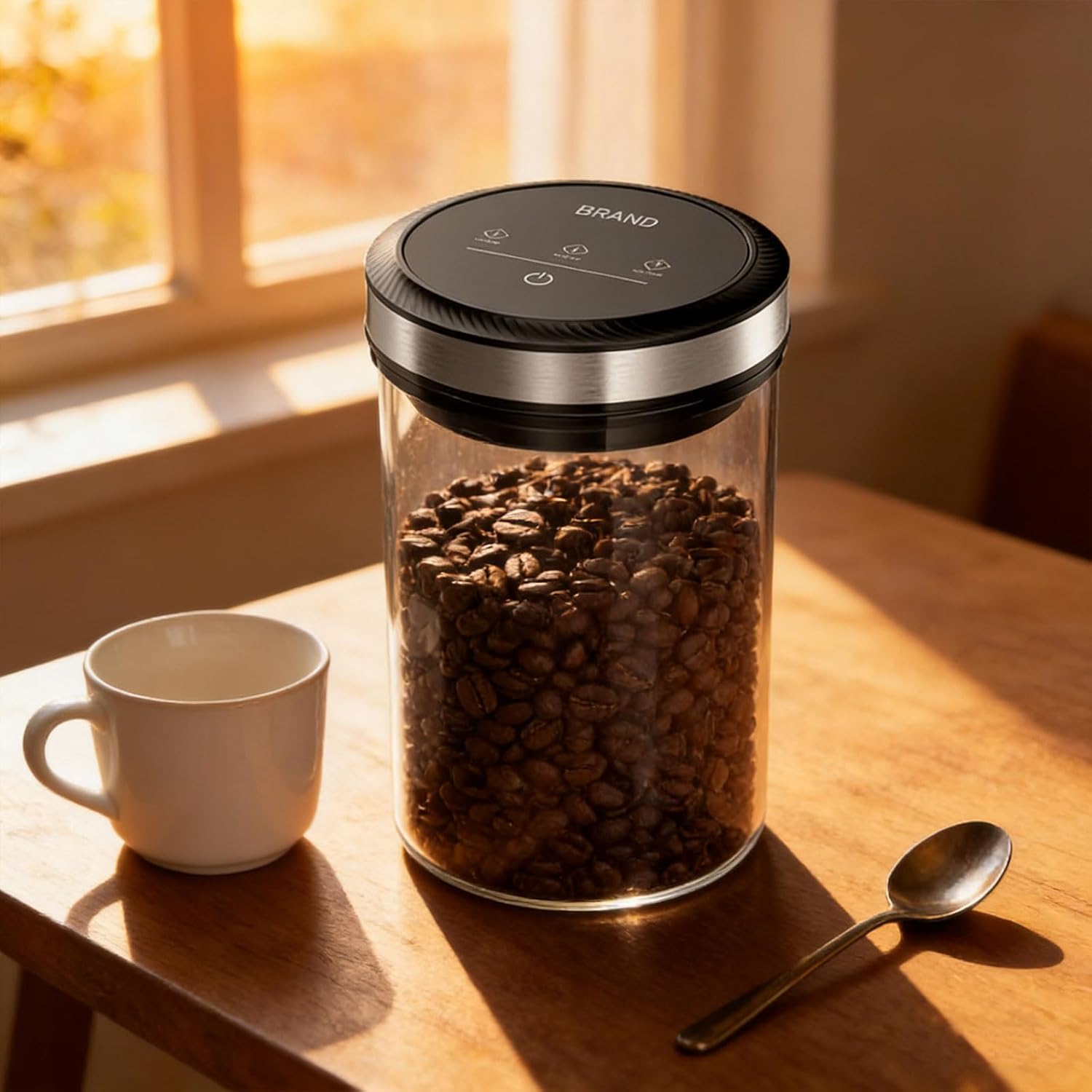 Rechargeable Automatic Vacuuming Food Saver Canister Leakproof Storage Jar for Home and Offices Use Vacuum Storage Jar