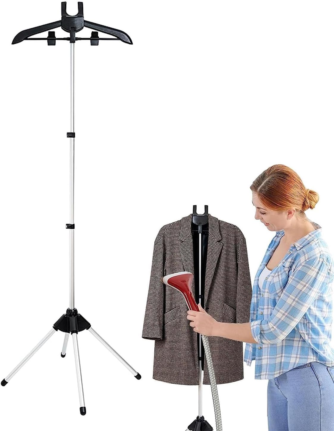 ompvor Steamer Stand Garment Hanger For Steaming Clothes, Folding