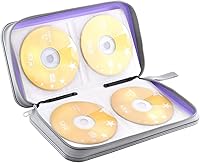 Vista 11 de Caja de CD Billetera, 80 Capacidad DVD VCD Medios Blu-ray Caso Cartera Titular Organizador de Almacenamiento (Plata)