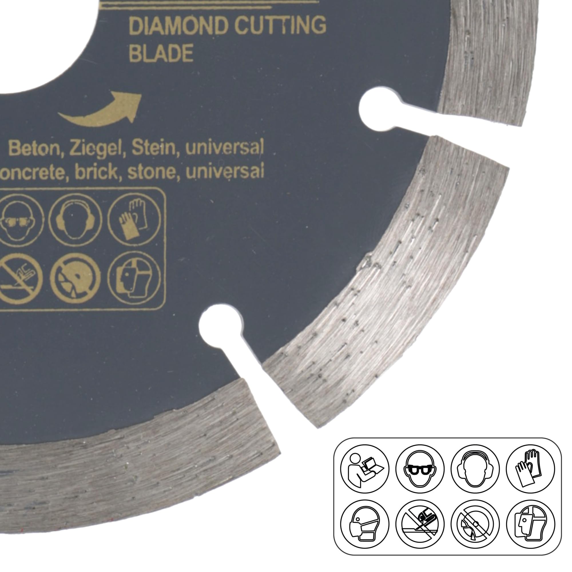 PRODIAMANT Disque à tronçonner diamanté 125mm pour béton, pierre, brique - Coupe à sec et humide (Lot de 2)