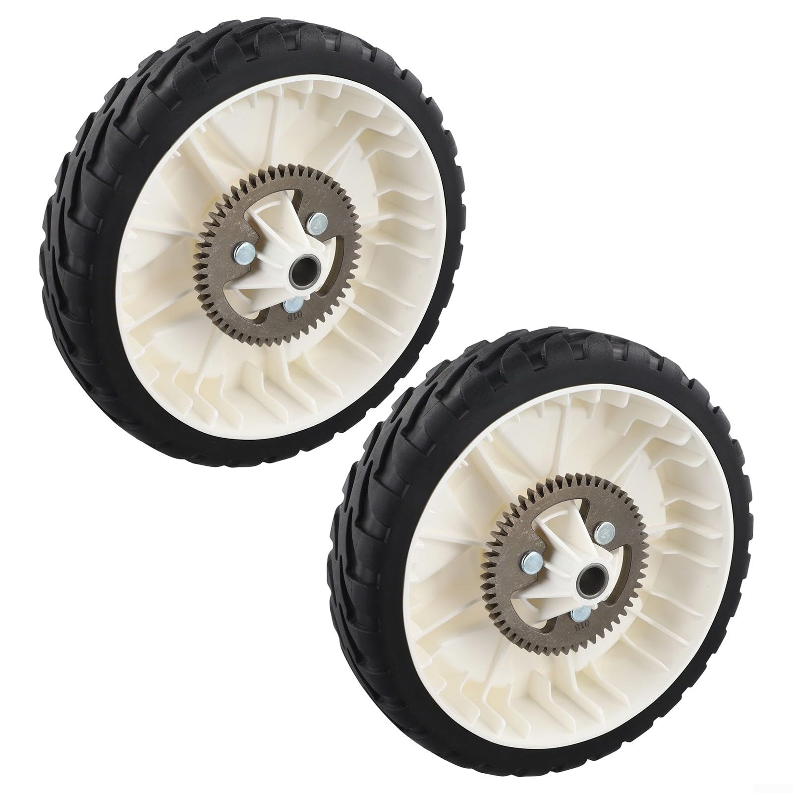 CashMuch Replacement Rear Drive Wheel for Toro 22 Inch Series, 137-4835 119-3822, 8x2 Inch with 52 Tooth Metal Gear Assembly(2pcs)