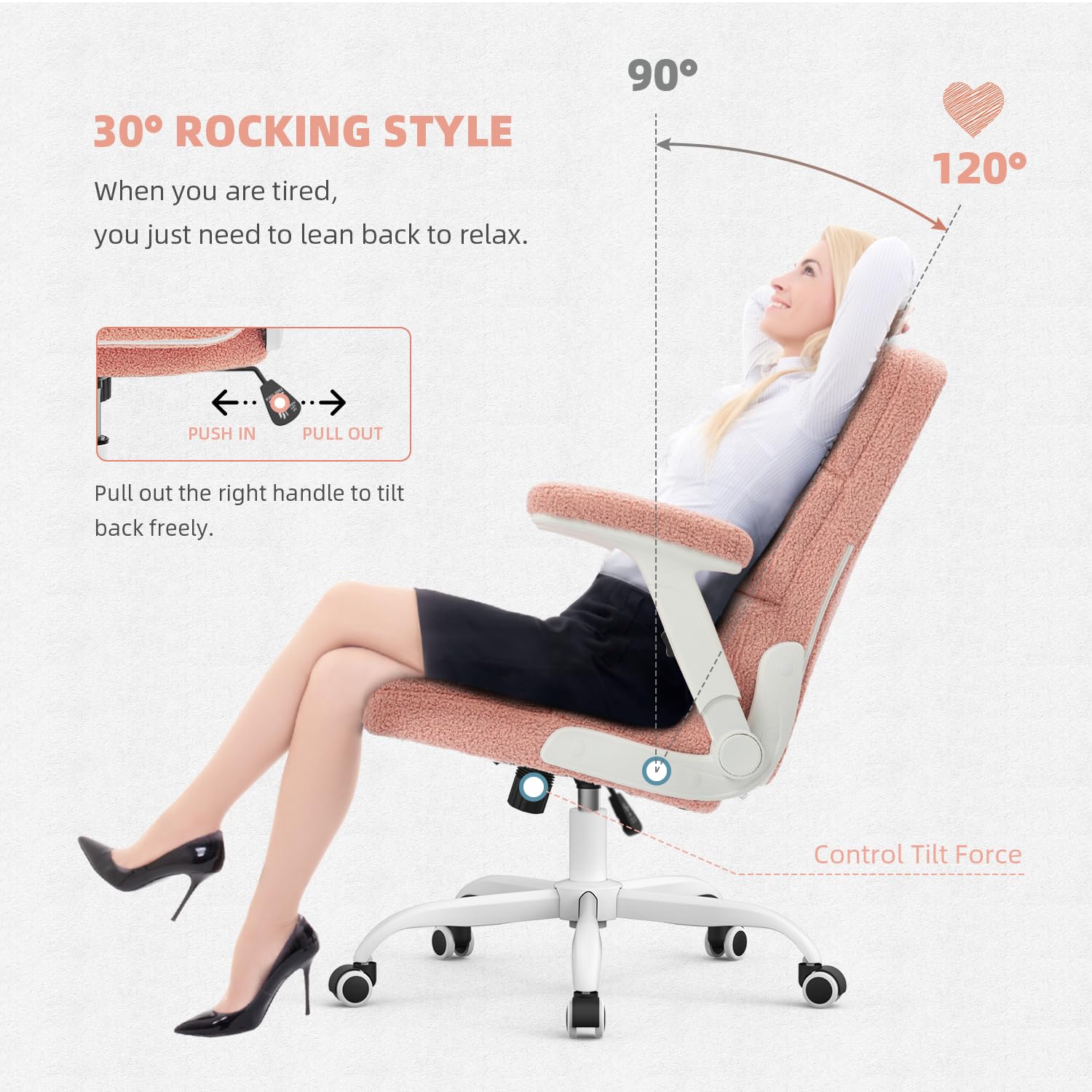 Amazon.co.jp: SEATZONE ピンク オフィスチェア ホーム オフィス