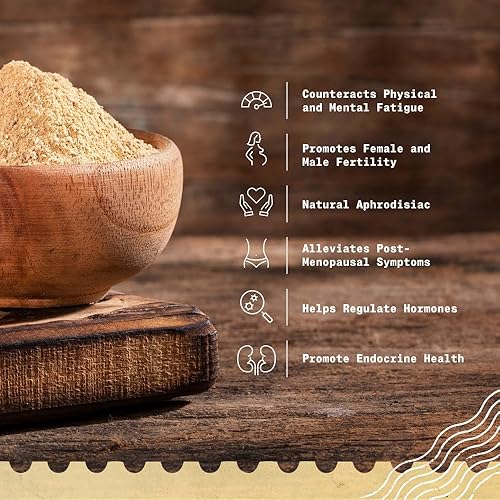 Miniatura 3 de NaturaleBio Maca en polvo orgánico 1lb - 16oz. Peruano, natural y puro, de raíz de maca orgánica. Apto para vegetarianos y veganos. Gelatinizada