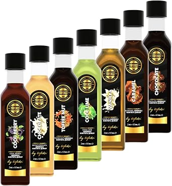 By Tüfekçi 7'Li Avantajlı Özel Deneme Paketi Gerçek Şeker Pancarından Kahve, Pasta Ve Kokteyl Şurubu 7X60ML
