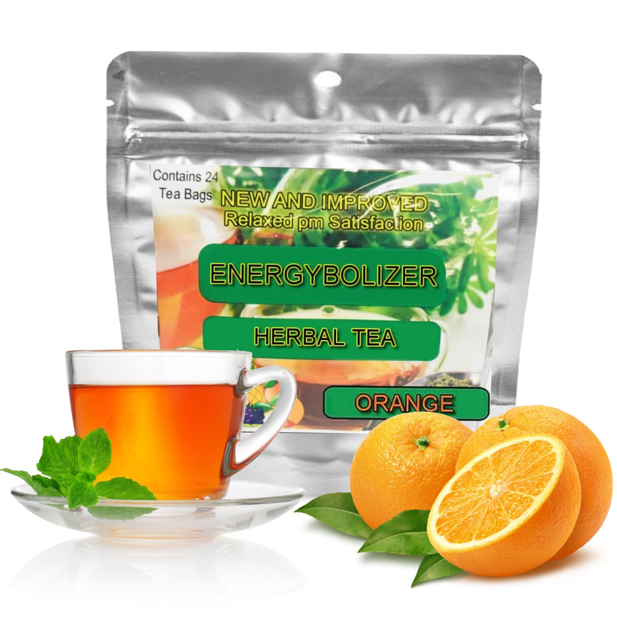 Energybolizer Perfect Weight Herbal Tea, 24 Bags (Orange) – Natural Herbal Tea for Men and Women to Support Digestion and Overall Wellness