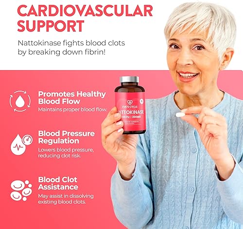 Miniatura 3 de Eve's Cycle Suplemento Nattokinase 4000 FU - 270 cápsulas veganas de Natto - Enzima japonesa premium, anticoagulante natural, orgánico, sin