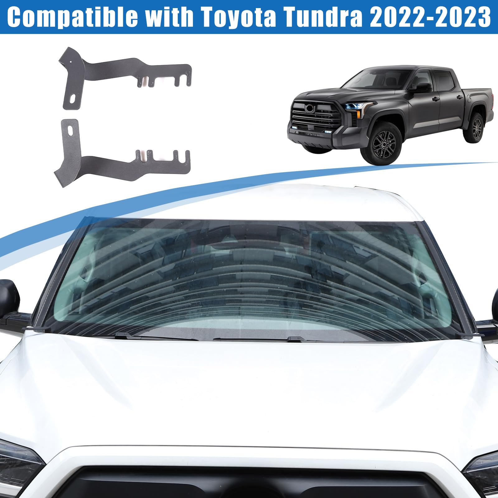 Dual Ditch Light Brackets for The 2022-2024 Toyota Tundra 3rd Gen