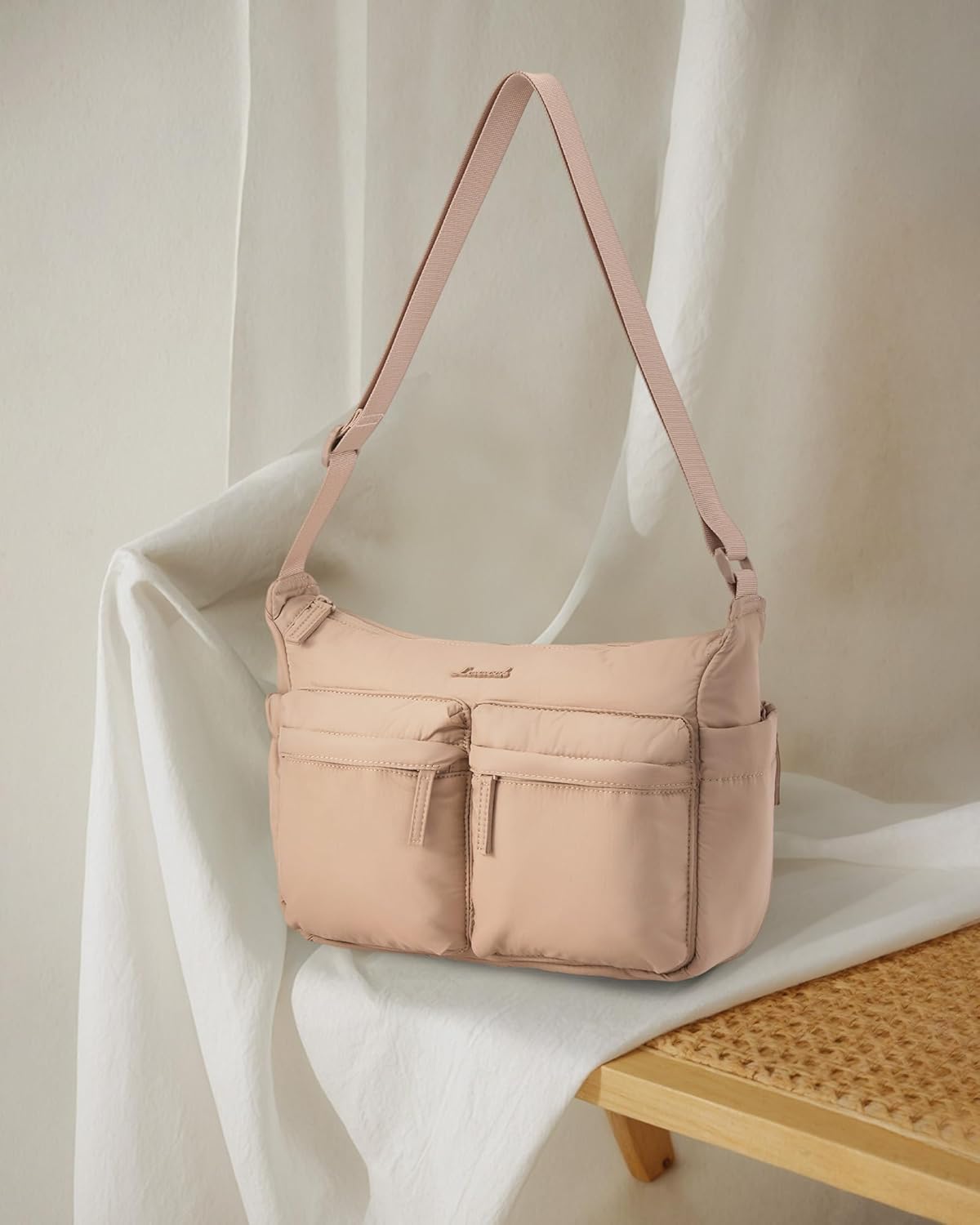 LOVEVOOK Puffy Crossbody Bags for Women Small Hobo Purse and Messenger Handbags Men with Adjustable Strap,Travel & Work - Image 3