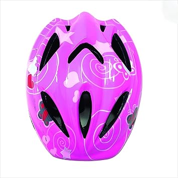 BIG-BEN 24268 Professional EPS with Thick PVC Shell Multi-Pattern Cycle Head Protector (Pink)