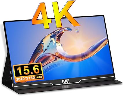 単品購入可 IVV 4Kモバイルモニター 15.6インチ IPSパネル 非光沢 超薄
