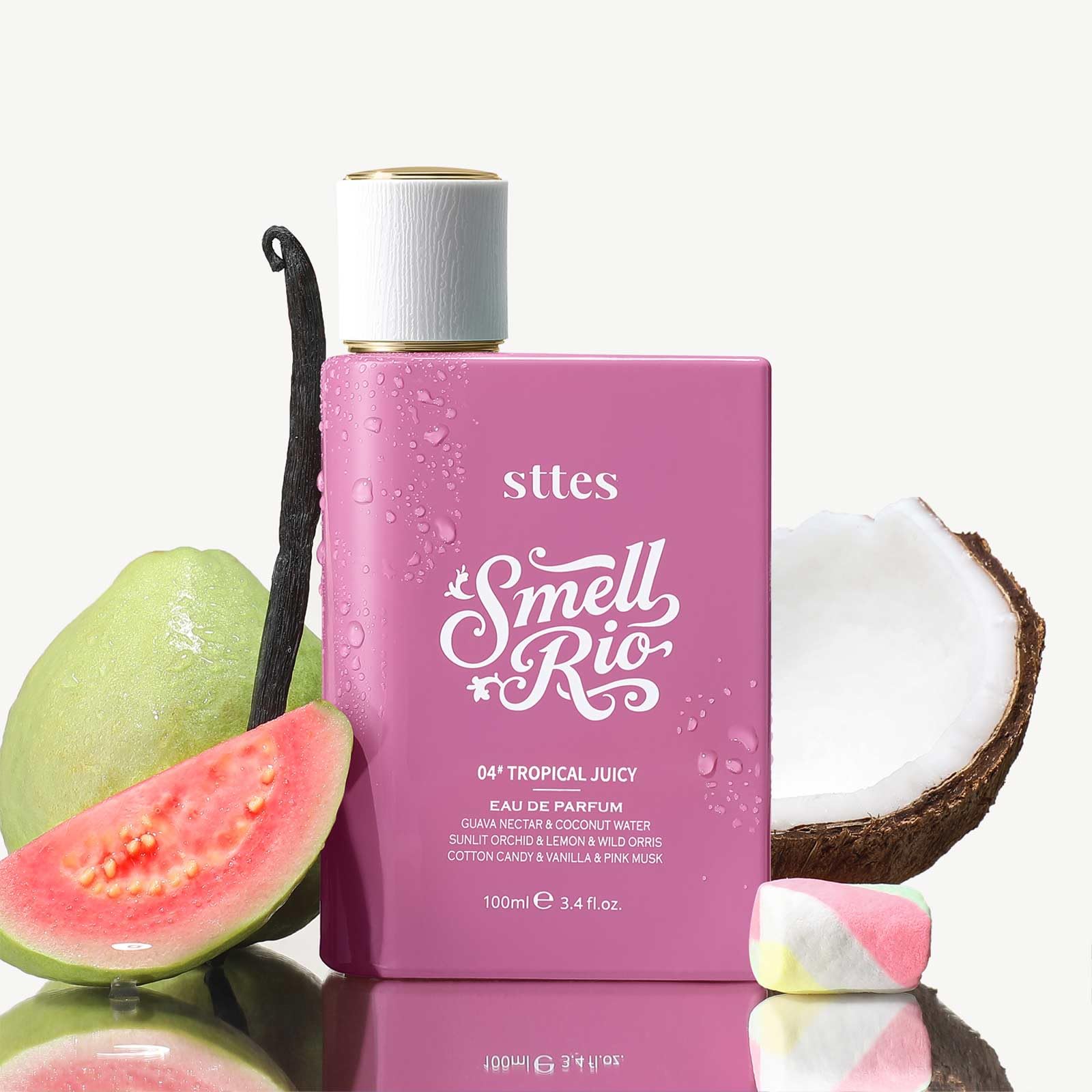 Sttes Perfume 408# (Tropical Juicy)  Eau de Parfum 100ml (3.4 fl oz)  Guava Nectar, Vanilla, Cotton Candy